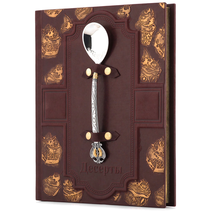The leather-bound book "Desserts"